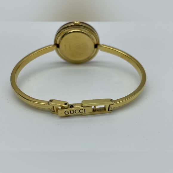 Vintage Gucci Bezel Gold Bangle Watch - Picture 7 of 13